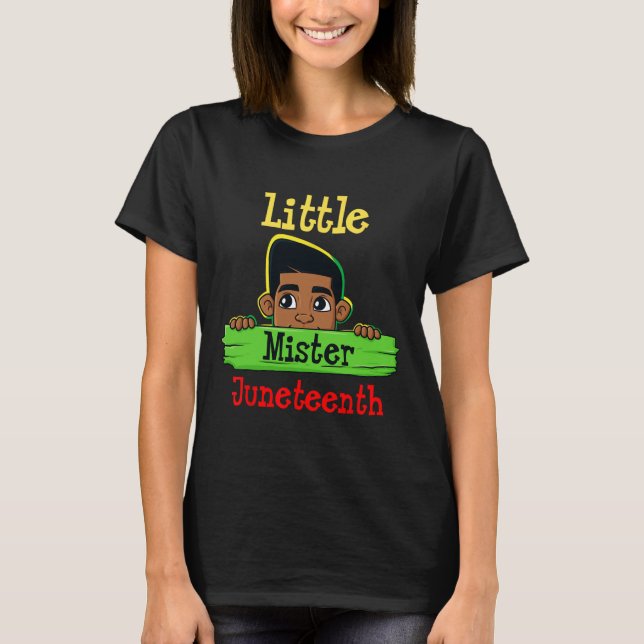 Little Mister Juneteenth Brown Skin King Boys Kids T-Shirt (Vorderseite)