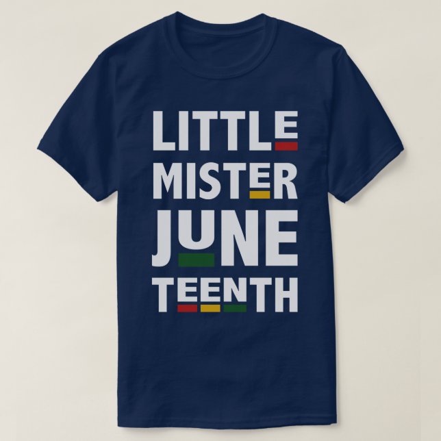 Little mister juneteenth feiert afrikanische Gesch T-Shirt (Design vorne)