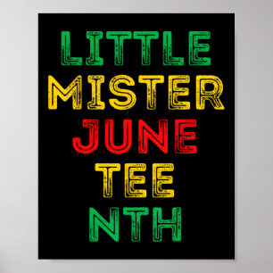 Little Mister Juneteenth Kids Black Boy Kleinkind Poster