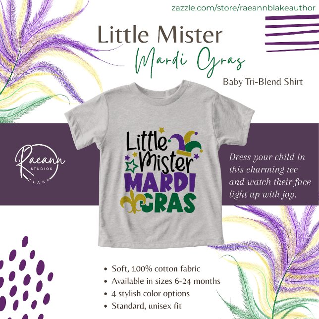 Little Mister Mardi Gras Baby/Kleinkind T - Shirt (Von Creator hochgeladen)