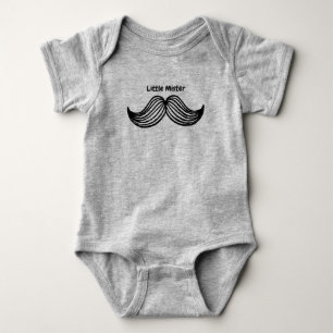 Little Mister Mustache Boy Baby Strampler