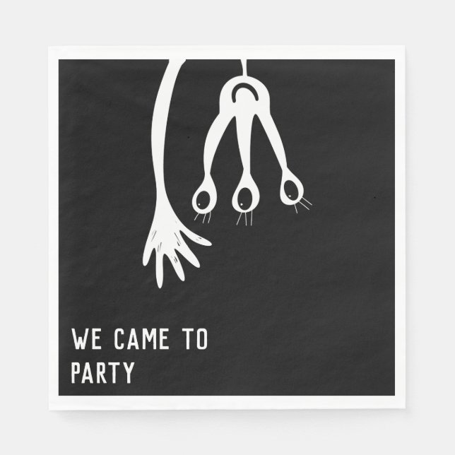 Little Monster Alien Birthday Serviette (Vorderseite)