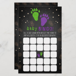Little Monster Halloween Gender Reveal Party Bingo