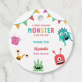 Little Monster on the way Baby Shower Halloween  Geschenkanhänger