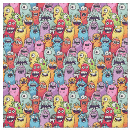  Little monsters kids nursery funny faces  Stoff