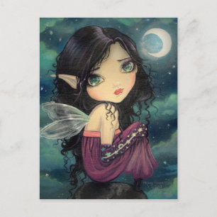 Little Moon Gothic Big-Eye Fairy Art Postkarte