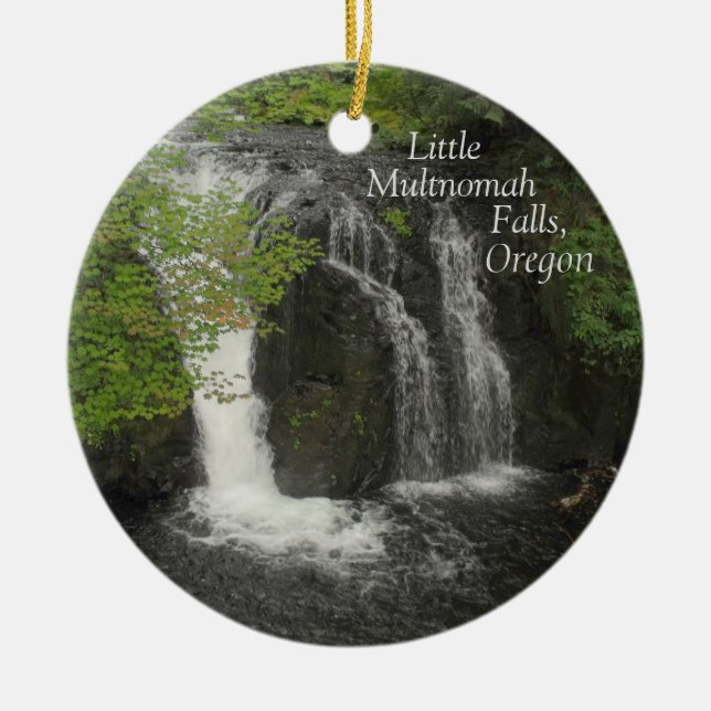Little Multnomah Falls Keramik Ornament (Vorne)