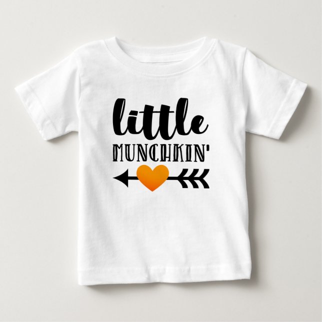 Little Munchkin' Heart Arrow Modern Baby T-shirt (Vorderseite)