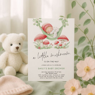 LIttle Mushroom ist auf Way Woodland Baby Shower Einladung