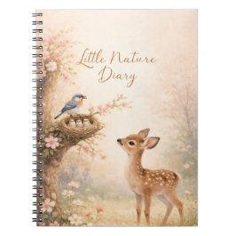 Little Nature Diary Cute Deer Bird Nest Notebook | Notizblock