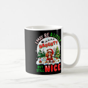 Little Naughty aber Nice Xmas Cavalier King Charle Kaffeetasse