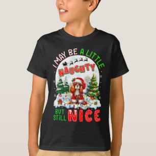 Little Naughty aber Nice Xmas Cavalier King Charle T-Shirt