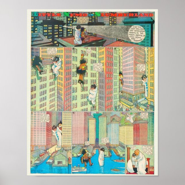 Little Nemo  Vintage Comic strip Poster (Vorne)