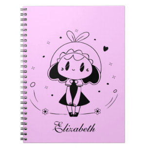 Little Niedlich Anime Girl Notizblock