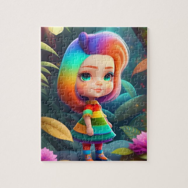 Little Niedlich Elf Girl Puzzle (Vertikal)