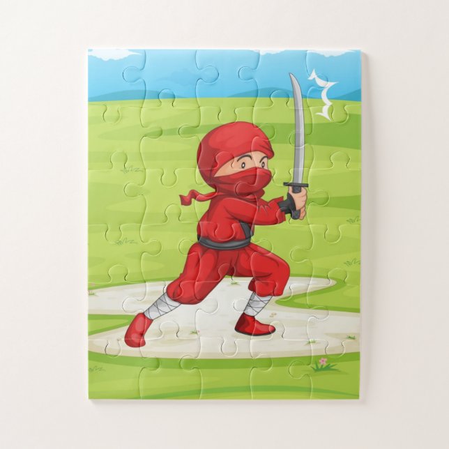 Little Ninja Boy Design Jigsaw Puzzle (Vertikal)