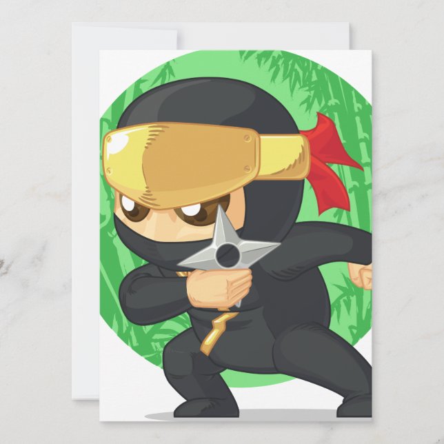 Little Ninja Holding Shuriken (Vorderseite)