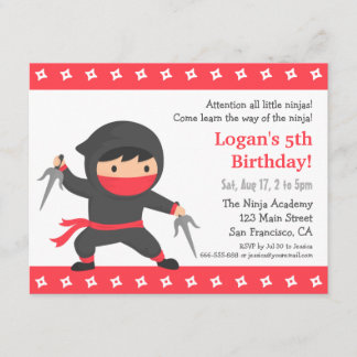 Little Ninja Kindergeburtstag Party Einladungen