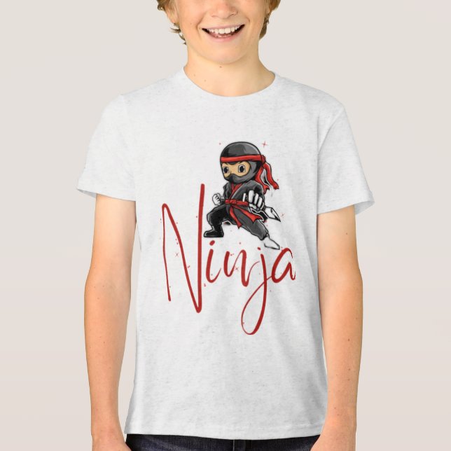 Little Ninja Tri-Blend Shirt (Vorderseite)
