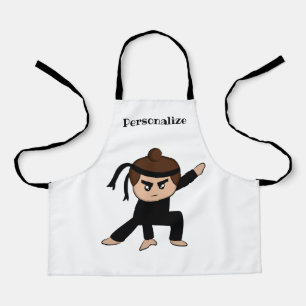Little Ninja Typ Boy Niedlich Kids Personalisiert Schürze