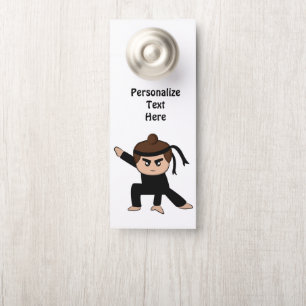 Little Ninja Typ Boys Room Personalisiert Türanhänger