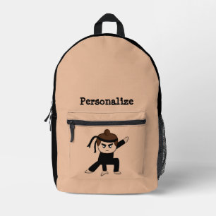 Little Ninja Typ Junge Kinder Niedlich Personalisi Bedruckter Rucksack