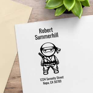 Little Ninja Warrior-Adresse Gummistempel