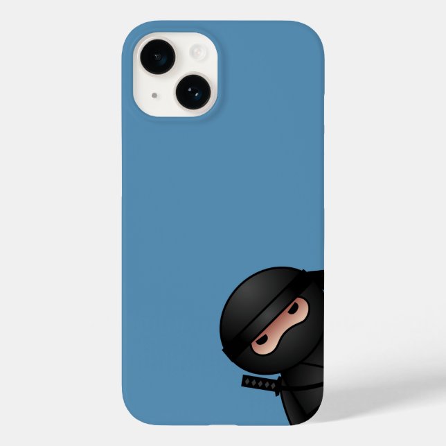 Little Ninja Warrior auf Blue Case-Mate iPhone Hülle (Rückseite)