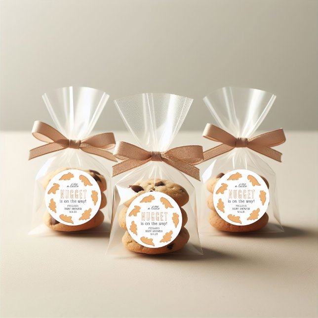 Little Nugget Baby Dusche Pflegeaufkleber Runder Aufkleber (Von Creator hochgeladen)