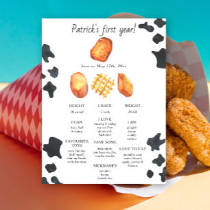 Little Nugget Erster Geburtstag Meilenstein Geburt Poster