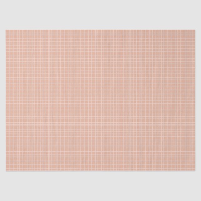 Little One Hand Drawn Grid - dusty apricot Seidenpapier (Vorderseite)