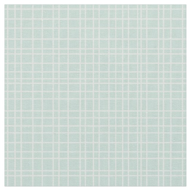 Little One Hand Drawn Grid - sanftes Teal Stoff (Nahaufnahme)
