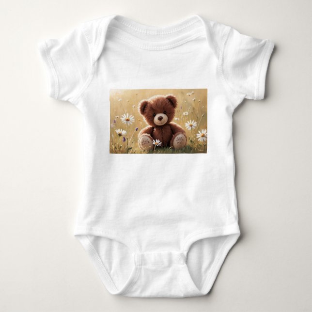 Little One - Niedliches Teddy Bären-Design für Bab Baby Strampler (Vorderseite)
