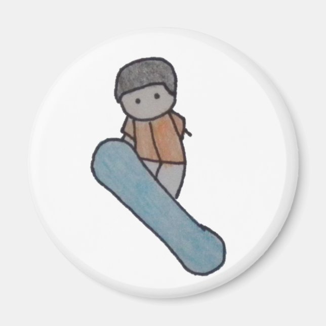 Little One Snowboarder Magnet (Vorne)