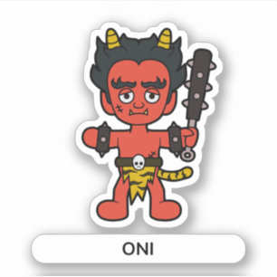 Little Oni - Japanische Folklore Aufkleber