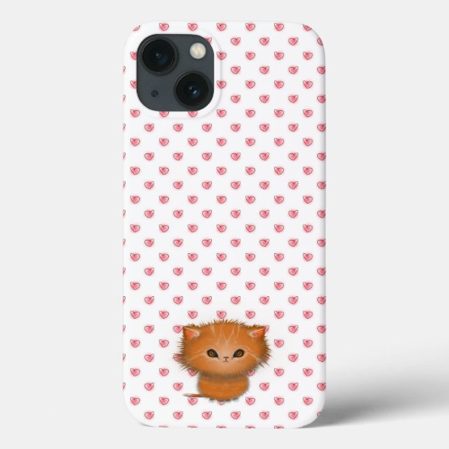 Little Orange Tabby Cat Kitten Illustration Case-Mate iPhone Hülle (Rückseite)