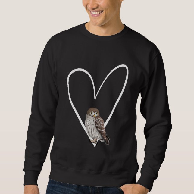 Little Owl Bird Bird Birdwatcher Animal Biologist Sweatshirt (Vorderseite)