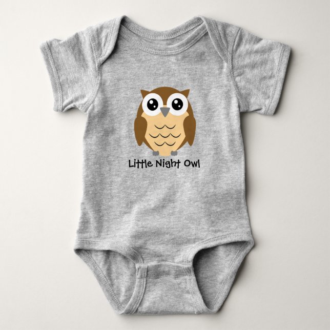 Little Owl Design Baby Bodysuit Baby Strampler (Vorderseite)