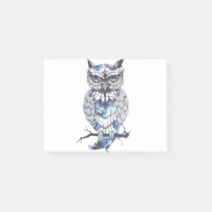 Little Owl Tattoo Flash Idee Cartoon Owl Post-it Klebezettel