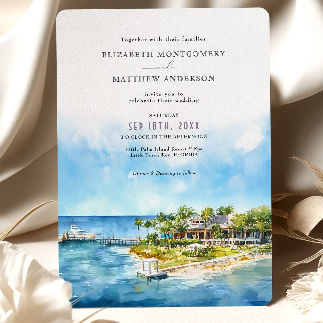 Little Palm Island Resort Florida Wedding Einladung (Von Creator hochgeladen)
