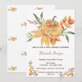 Little Pampkin, Autumn Baby Shower Einladung