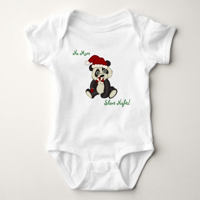 Little Panda Bear Weihnachten Baby Strampler (Vorderseite)
