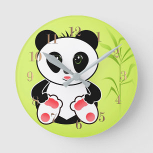 Little Panda Runde Wanduhr