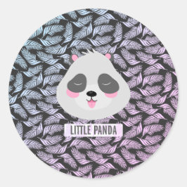 Little Panda Runder Aufkleber