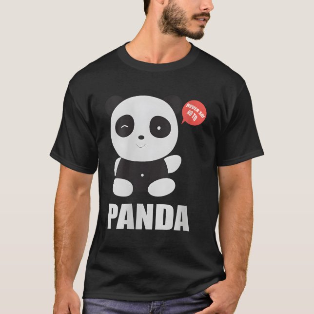 Little Panda sagt nie nein zu Panda T-Shirt (Vorderseite)