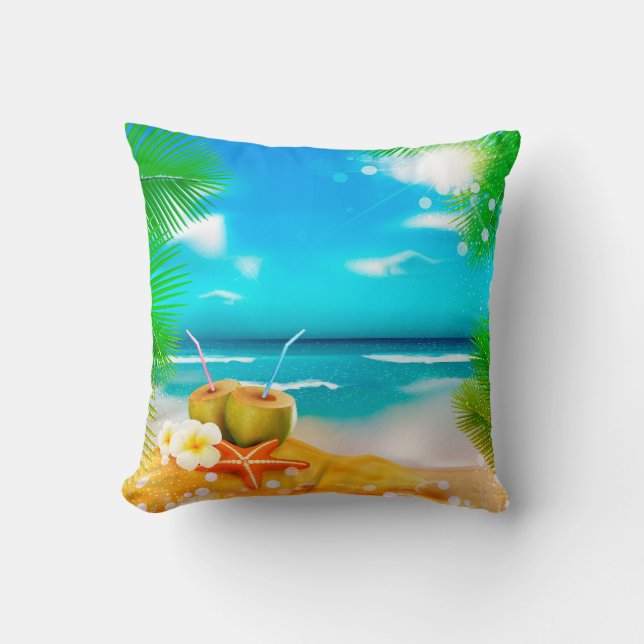 Little Paradise Throw Kissen (Vorderseite)
