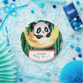 Little Pastel Enchanted Panda Baby Shower Pappteller