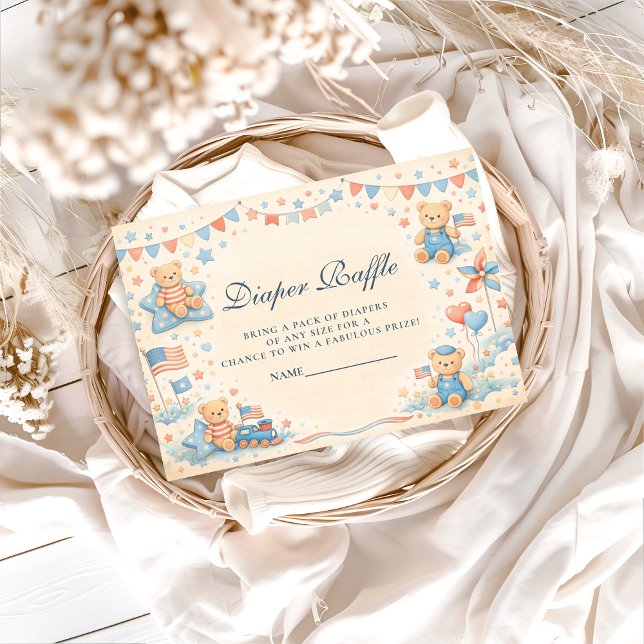 Little Patriot Welcome Diapper Raffle Begleitkarte (Von Creator hochgeladen)