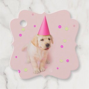 Little Paws Gelbe Labrador Welpenpink Geburtstag Geschenkanhänger