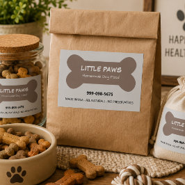 Little Paws Selbstgemachte Hundeleckerlis Geschäft Rechteckiger Aufkleber